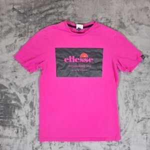 Ellesse Pink Coordinates Logo T Shirt Size Small